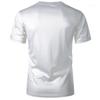 T-Shirt mit lebhaftem Cartoon-Lippen- und Sonnenbrillen-Aufdruck – modisches weißes Unisex-Kurzarm-T-Shirt im Hip-Hop-Stil für Männer