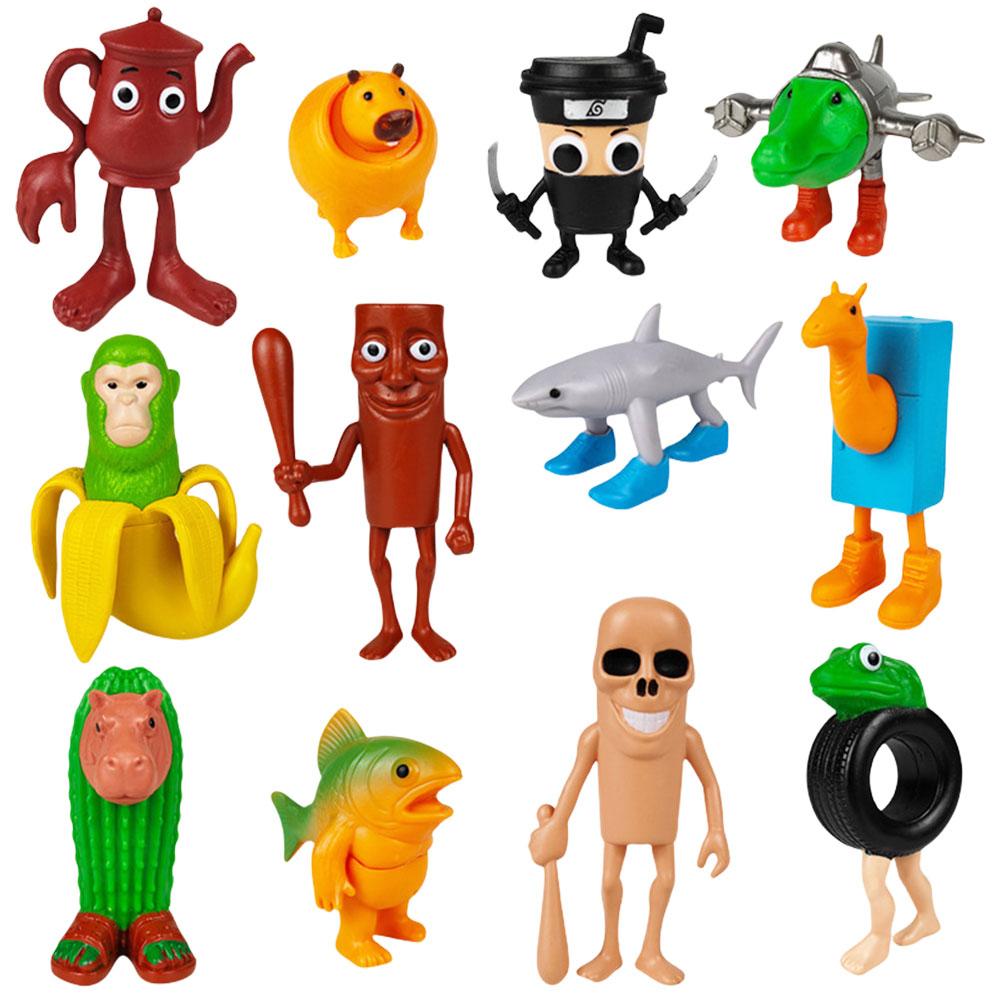 Italian Brainrot Toy Tralalero Tralala Tung Tung Tung Sahur 6-24PCS Funny Animals Desktop Ornaments Collection Decoration
