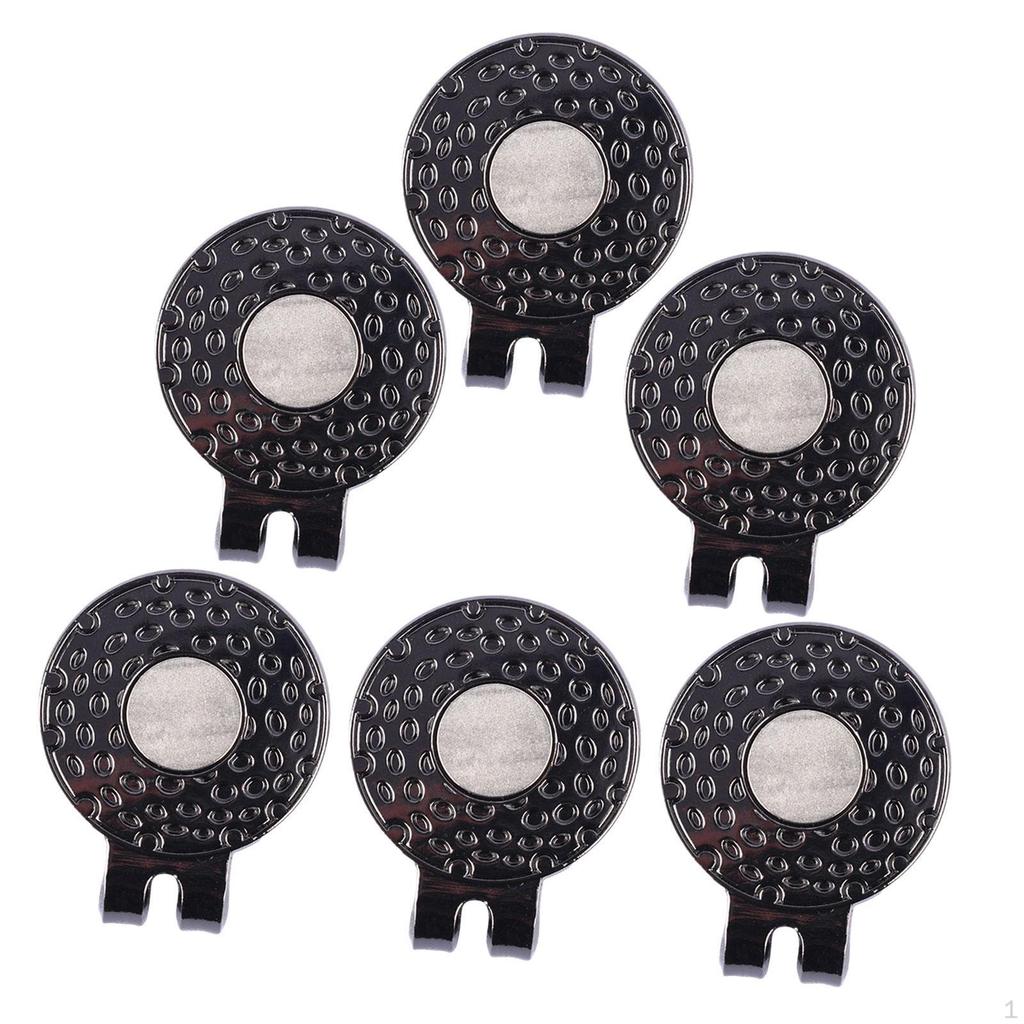 6 Stück Golf Hut Clips Ballmarker Kappenhalter Training Tragbar für Taschen