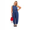 1116 European and American Women's Clothing TK Solid Color Plaid Loose Casual Sleeveless Vest Trousers Set Versatile