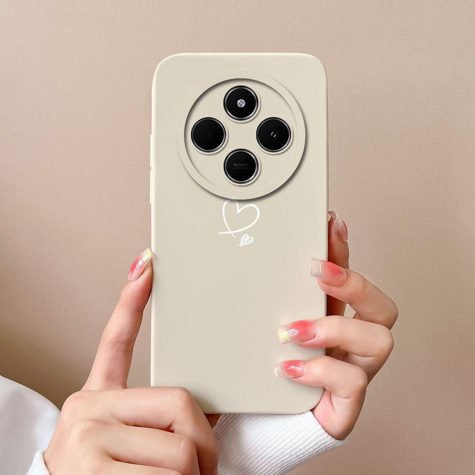For Xiaomi POCO C75 Case Love Heart Butterfly Back Cover For POCO C 75 4G Phone Housing Soft High Quality Liquid Silicone Fundas