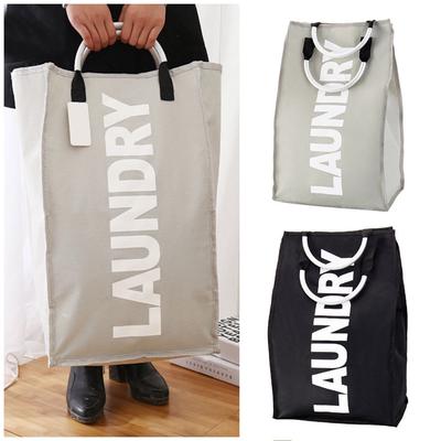 Fabric Laundry Bag Linen Oxford Wash Basket Clothes Bin Storage Hamper Foldable