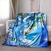 1Pc Underwater Fantasy World Flannel Blanket, Soft And Comfortable, Casual Warm, Camping Travel, Christmas, Halloween Xmas Gift Es129