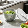 Home Kitchen Vegetable Spinner Salad Spinner, Detachable Bowl And Mesh Basket Design, Manual Transparent Basin for Washing Hand-Centrifugal