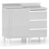 Commercial Kitchen Cabinet - vidaXL - Stainless Steel - 2x - 50x60x95-96 Cm - Adjustable Feet