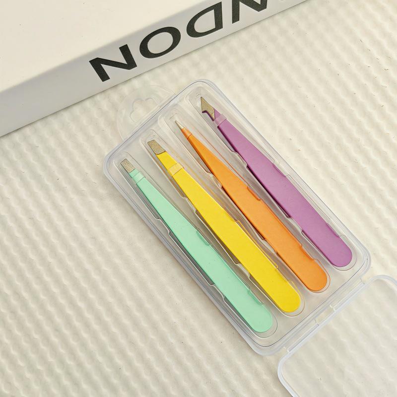 Pink Eyebrow & Eyelash Tweezer Set - 2/3 Piece Trimming Tool Kit.