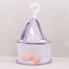 Folding Drying Net Large Capacity Good Ventilation Fine Holes Makeup Brush Drying Mesh Bag with Windproof Buckle Household Supplies
