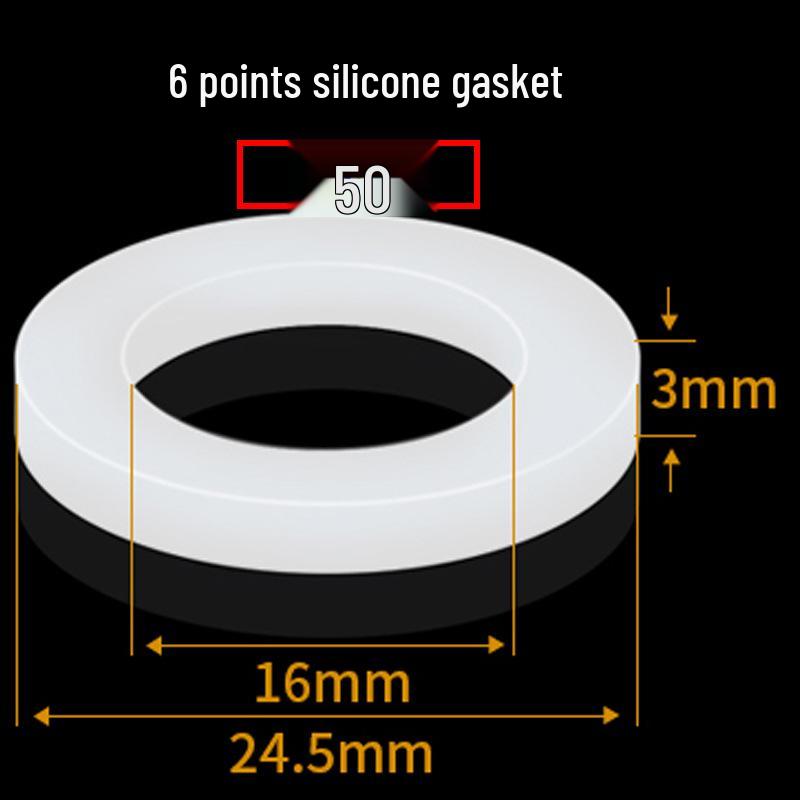 4-Point Shower Head Silicone Gasket & Rubber Washer Set