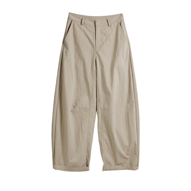 

Spring 2026 Women s Casual Deconstructed Design Trousers: Versatile, Loose, Leg-Slimming, and Straight-Leg Pants Large хакі