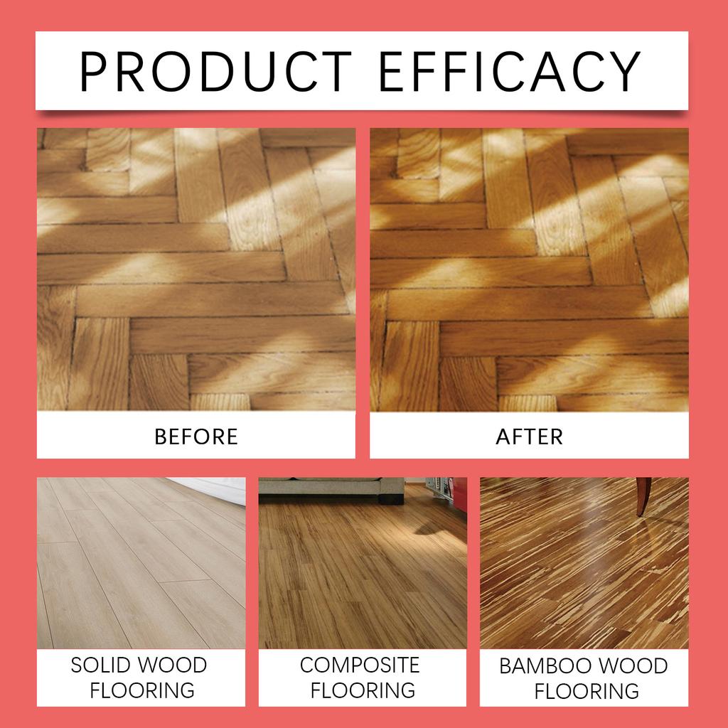 100ml Concentrated Wood Floor Cleaner Removes Stains Polish Shine Orange Scent Foam for Hardwood Laminate Tile Safe Quick Drying