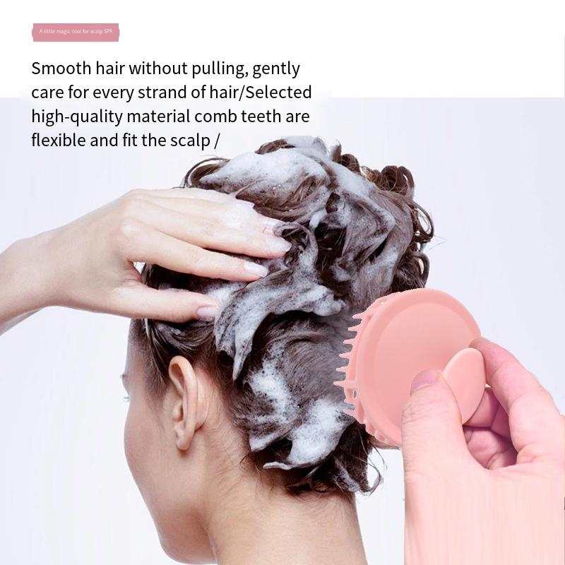 Hollow Out Scalp Cleaning Massage Comb Household Silicone Shampoo Brush Head Body Bathing Brushes Barber Salon Hairdressing Tool