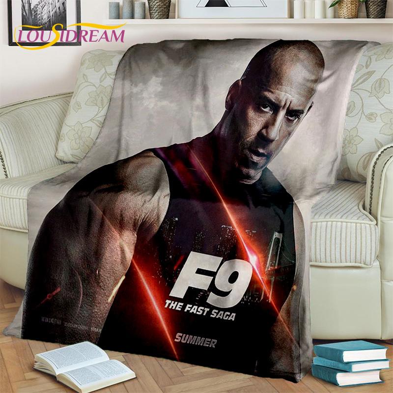 Fast & Furious X 10 Film Druckdecke, Weiche Überwurfdecke für Zuhause Schlafzimmer Bett Sofa Picknick Reise Büro Abdeckdecke Kinder