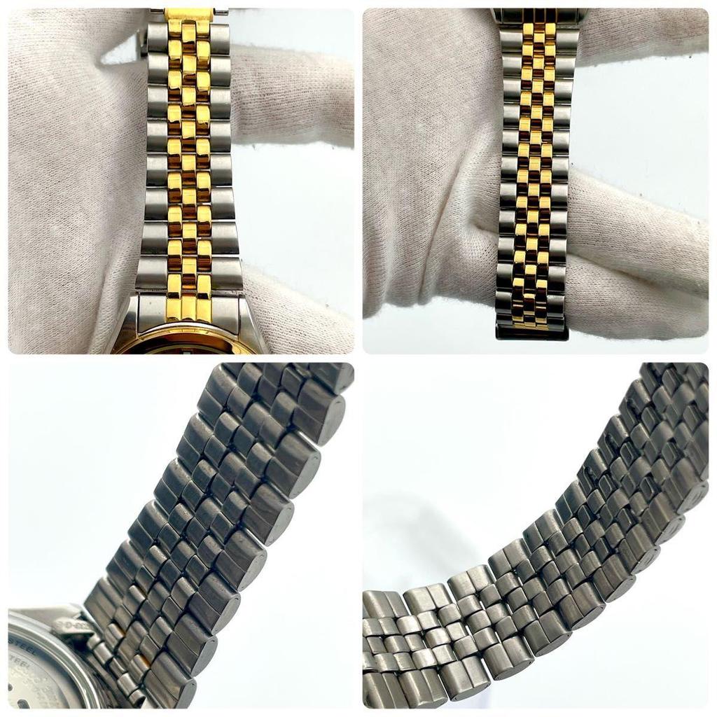Used [Good condition] SEIKO Seiko 5 watch automatic analog 3-hand gold combination SNKC44J1 7S26-00X0 in operation