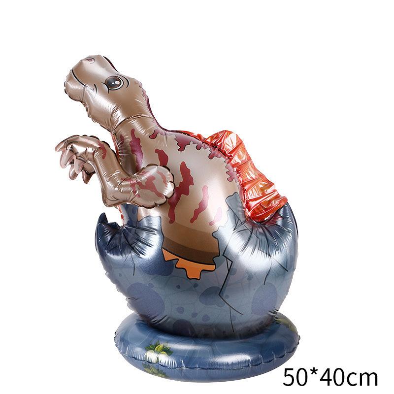 Simulation 4D Dinosaur Aluminum Film Balloon Splicing Assembly Toy Balloon Jurassic World Theme Decoration