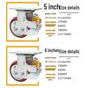4-inch PU Spring Shock Absorbing Swivel Caster Wheel