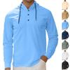 Mens Casual Hooded Cardigan Sweatshirt Solid Color Lightweight Daily Wear