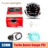 PSI Boost/PRM/Water Temp/Oil Temp/Oil Press/Voltage/Air Fuel Ratio/EGT 2"52mm Car Gauge 7Color LCD Digital Instrument Kit Holder