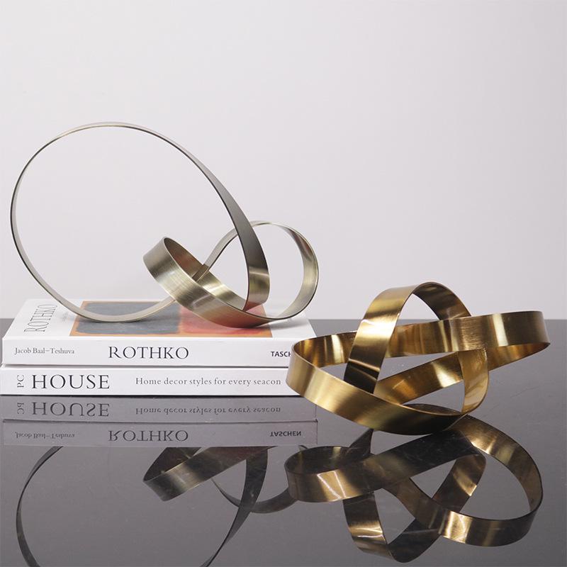 Moderní geometrický papírový lis s lanovým uzlem - Lehký luxusní dekor