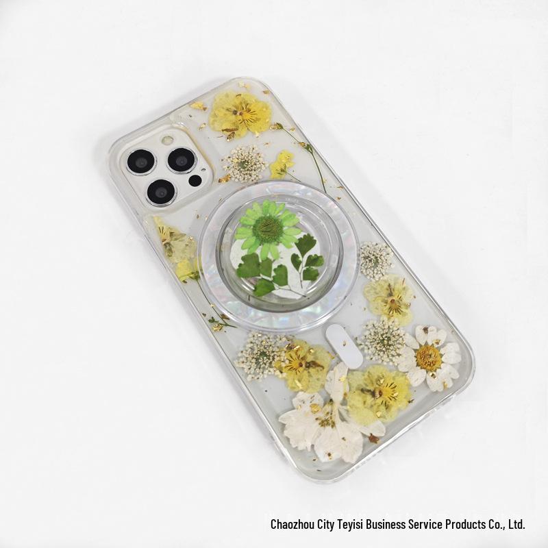

Autumn Hydrangea & Daisy Real Flower Resin Magnetic Stand