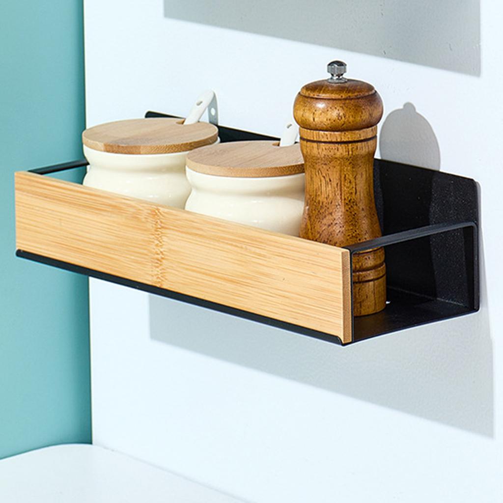 Magnetic Wall Mount Shelf for Kitchen Fridge Side No Drilling Storage Rack with Multipurpose Function