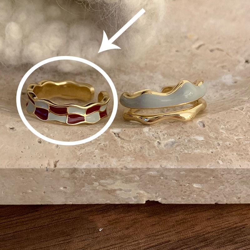 Pearl Bunny Ring Hepburn Style Fashion Metal Enamel Index Finger Ring Niche Design High-end Ring