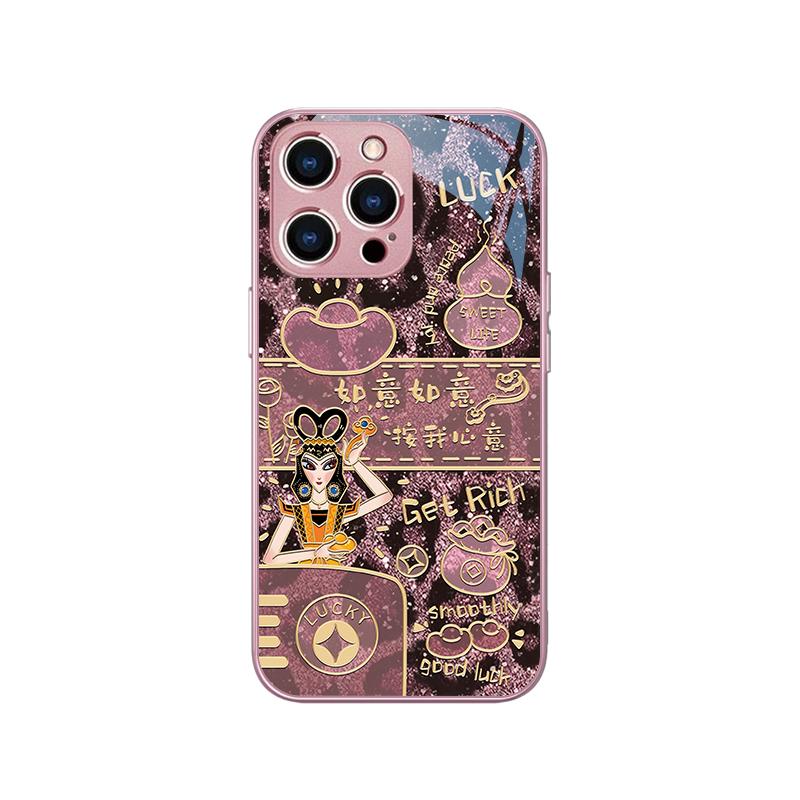 Applicable to iphone16 leopard print snake essence mobile phone case Apple 14promax New Year pro new max women's 15