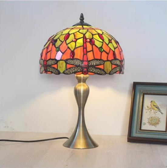 

Настольная лампа Tiffany из меди и стекла - Европейский стиль, Креативная, Роскошная прикроватная настольная лампа