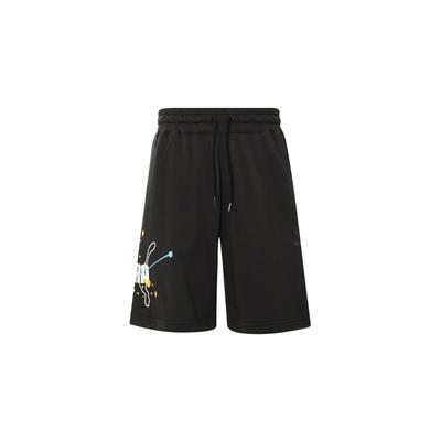 Puma Letter Print Lace-Up Shorts Unisex Shorts Black 624944-01