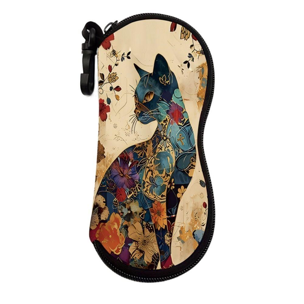 Creative Hanging Eyeglass Case Leather Water-resistant Reading Glass Pouch with Clip Soft SunGlasses Holder Eyewear Accessories