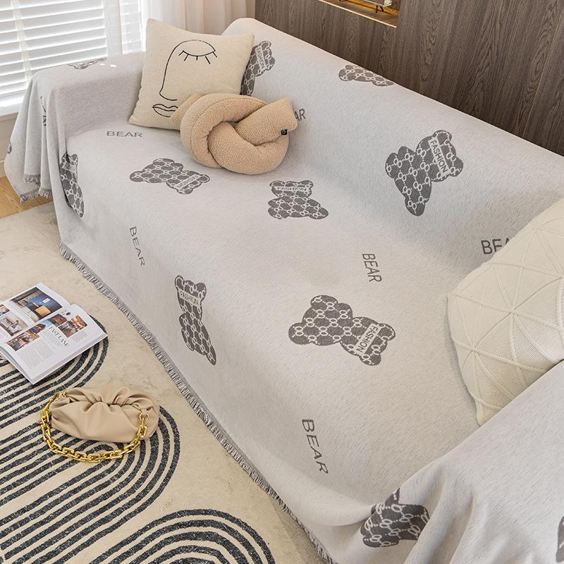 

Чехол для дивана из шенилла, универсальное полотенце для дивана на все времена года, чехол для дивана с защитой от царапин от кошек, полотенце-одеяло Ins Style для дивана 180*130cm