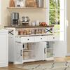 Buffet Sideboard 140cm with Storage Space, Coffee Bar with 3 Drawers, Country Style Console with Doors, Cupboards with Shelves, Suitable for Kitchen,