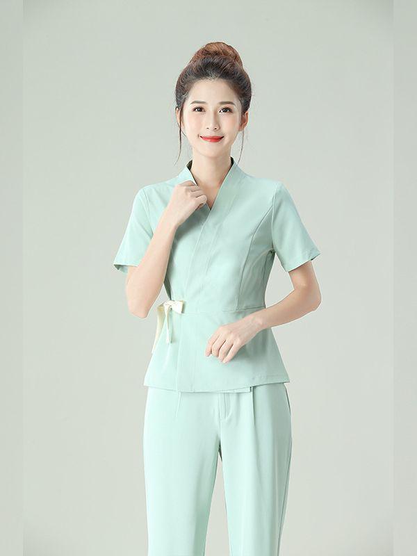 Autumn Women's Beauty Salon Workwear Set: SPA Technician Long Pants Uniform