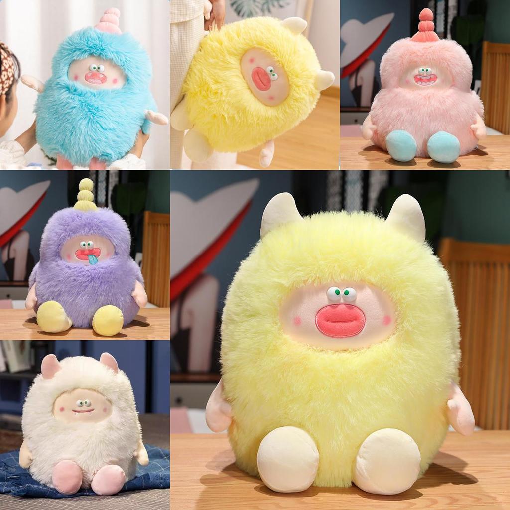 Adorable Plush Monster Pillow Soft Stuffed Toy With Cute Features For Comfort