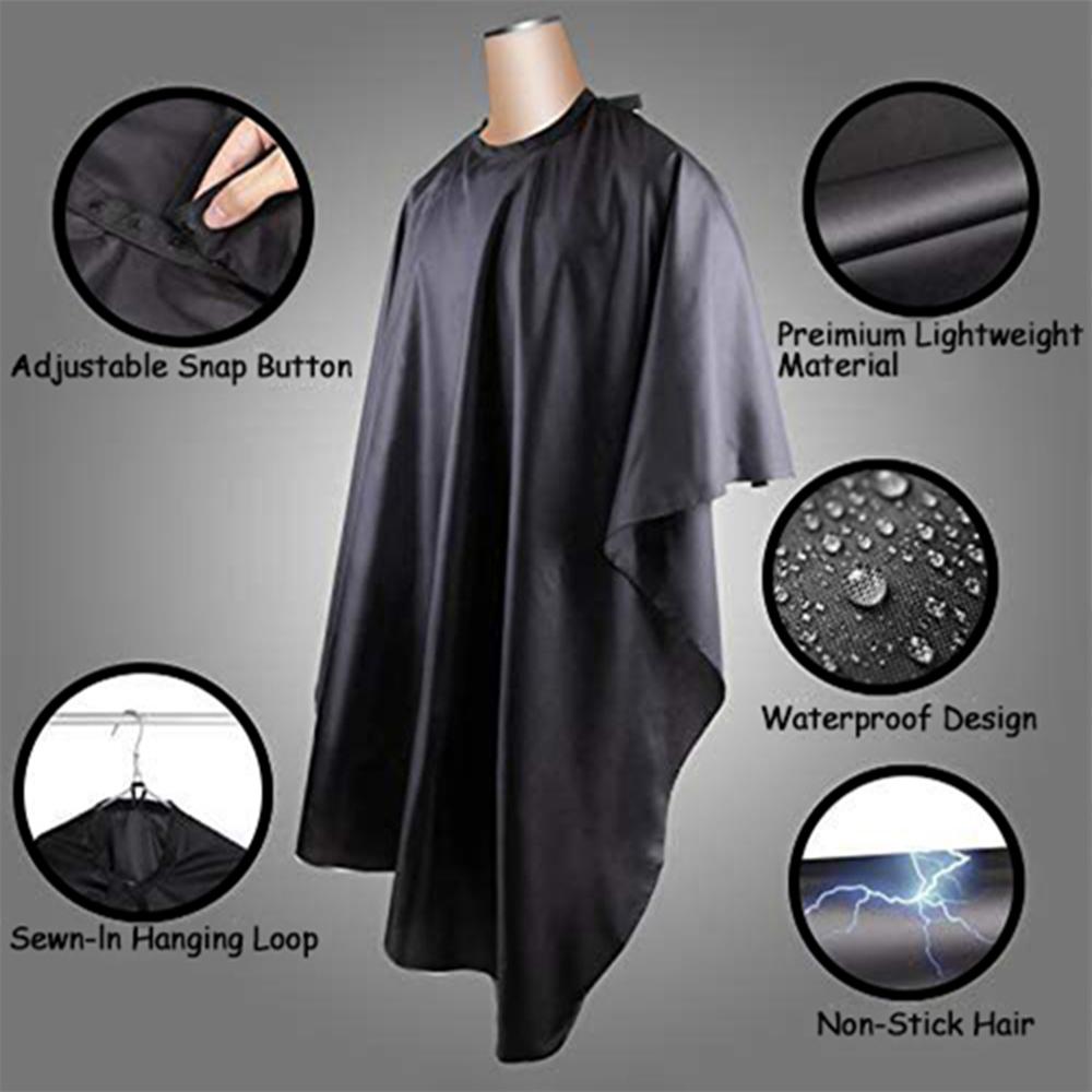 1pc Professional Barber Cape Hair Cutting Cape Waterproof Silicone Collar Transparent Anti Static Salon Cape Eagle Shawl Style