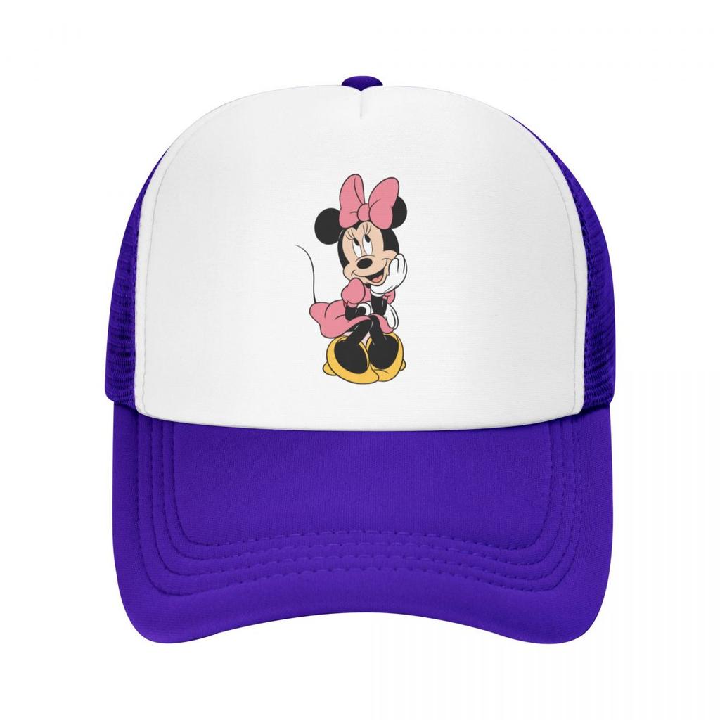 Minnie Mouse Mickey Mesh Trucker Hat Vintage Unisex Breathable Meshback Baseball Cap Adjustbale