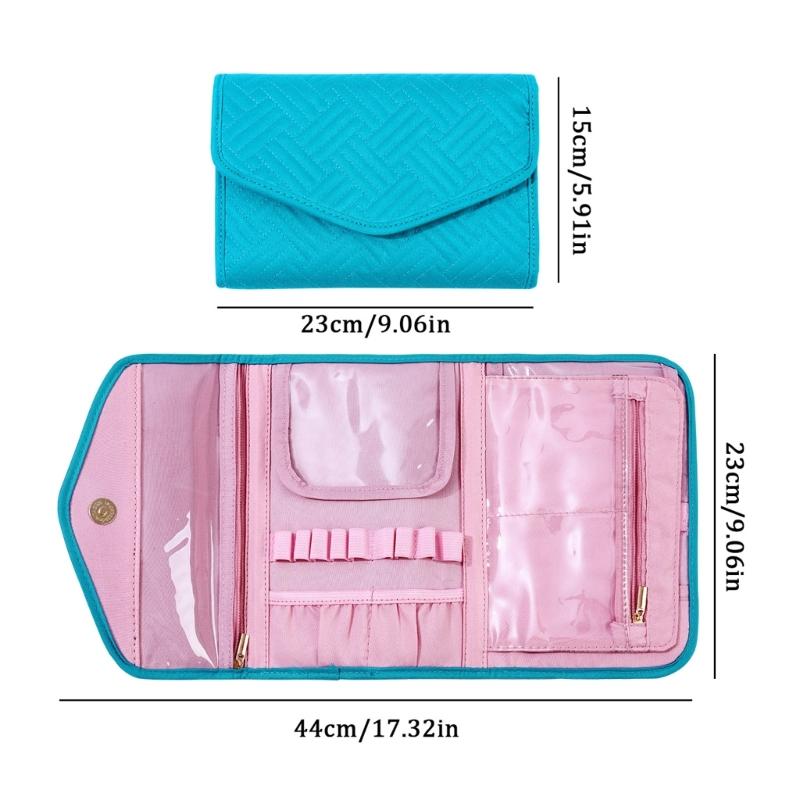 Mehrzweck Häkelnadel Organizer Taschen mit Reißverschlusstasche und elastischen Einschubfächern Tragbare Stricknadel Aufbewahrungstasche