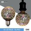Seven-Color LED 3D Fireworks Bulb with E27 Base - Dazzling Decorative Light Source