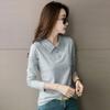 Women's Spring New Mercerized Cotton Long-sleeved Shirt, Temperament, Slimming, Bottoming Women's T-shirt