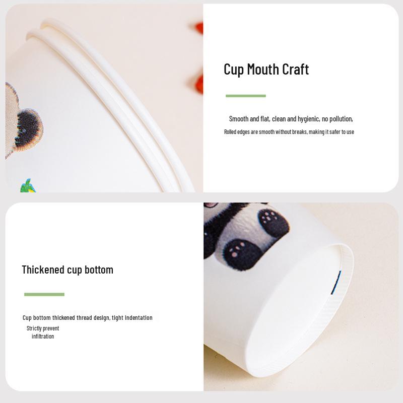 Durable Thickened Disposable Paper Coffee Cups for Home, Office, or Commercial Use