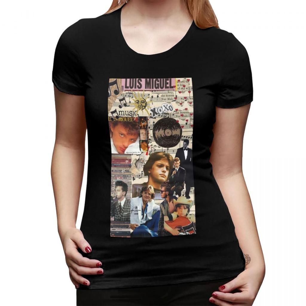 Luis Miguel Singer TShirt for WOMEN Crew Neck Streetwear T Shirts WOMENs Short Sleeve Summer Clothes Tops