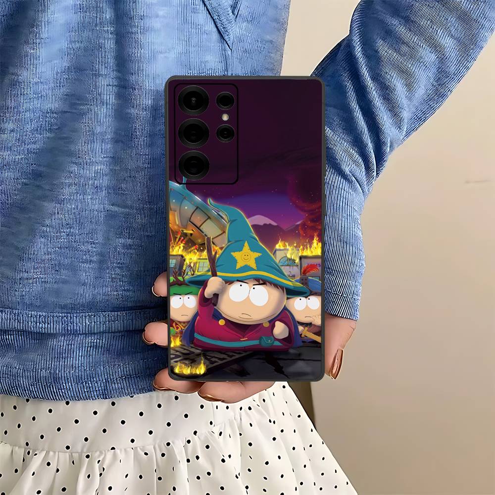 Classic S-south Cartoon P-Park Anime Phone Case For Samsung S 24 fe 25 Ultra plus 20 lite 21 30 22 23 24 22 Ultra 5G Fundas