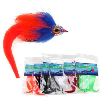 5 sztuk/paczka rozmiar S Magnum's Dragon Tail dla szczupaka Musky Strearmer Fly wędkarstwo morskie przynęta na ryby materiał muchowy