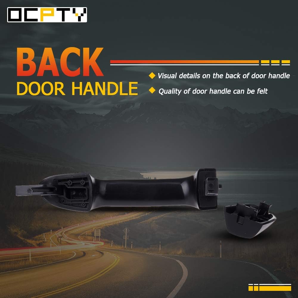 OCPTY Door Handle Exterior Rear Driver Left Side Replacement Fit 2005-2009 for Kia Spectra Spectra5 Outside Door Handle Black