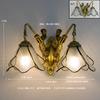 American Creative Retro Lotus Bathroom Mirror Headlight Wall Lamp European Dresser Mediterranean Simple Wall Lamp