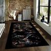 Zombie Themed Rug: Dark and Eerie Design with Ghoulish Characters Suitable for Use As an Anti-slip Game Mat for Living Room and Bedroom Sofas