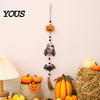 Dessert Table Edge Ornament Halloween Beaded Hanging Sign, Witch Pumpkin Bat Pendant Garland for Resin Witches Pumpkins Bats Decor Door, Spooky