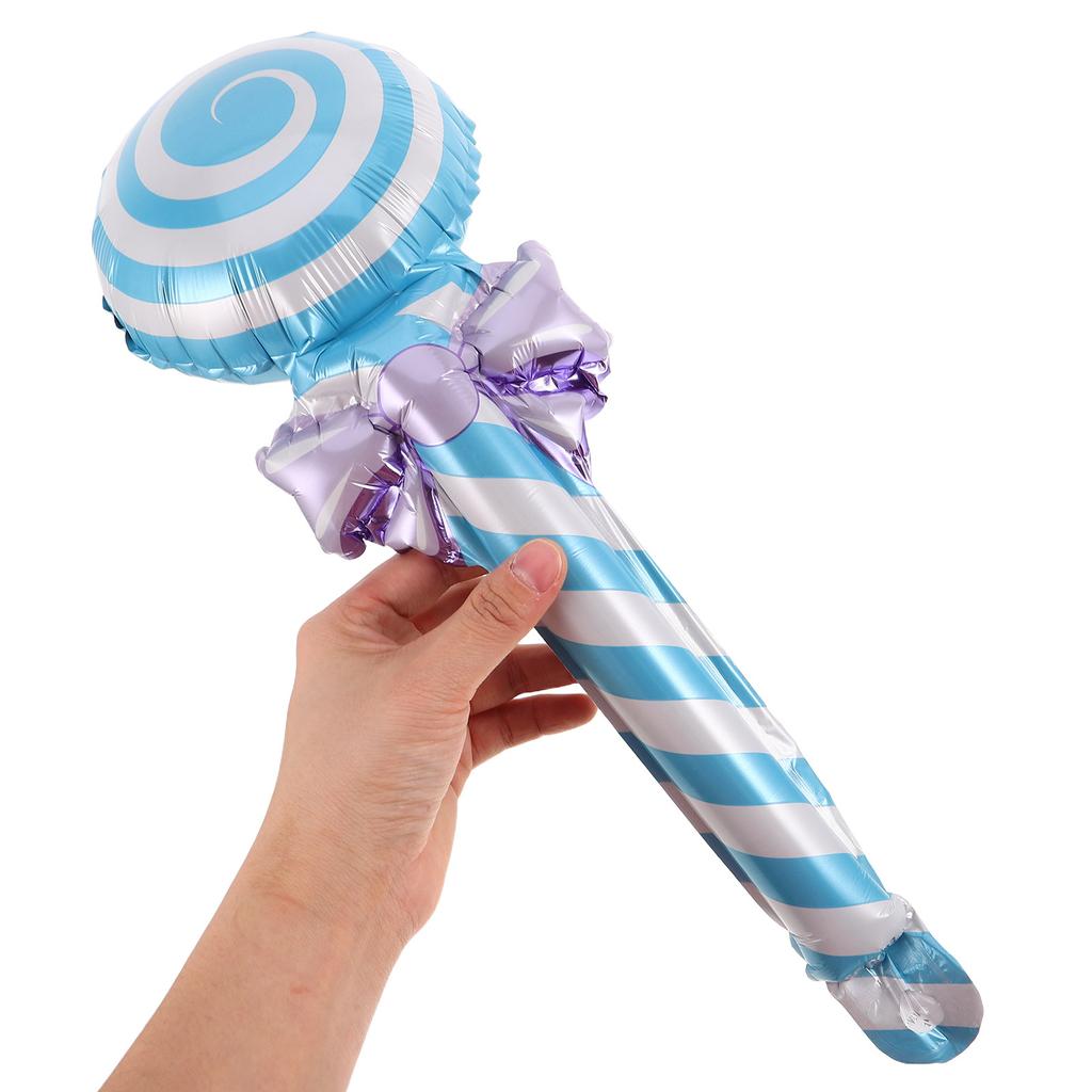 6 Pcs Inflatable Lollipop Decoration Candy Themed Props Balloon Shaped Party Decorations Candyland Birthday Carnival Lollipops