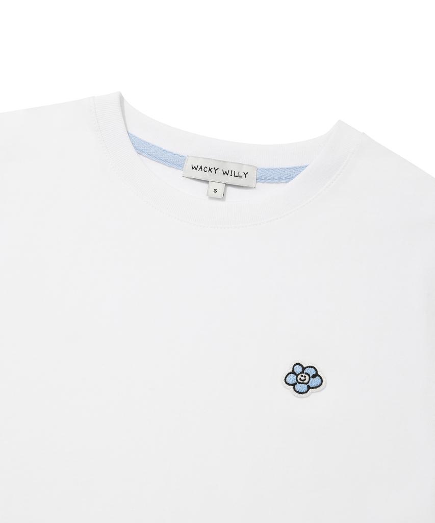 WACKY WILLY Women'S Lily Wappen Short Sleeve T-Shirt White