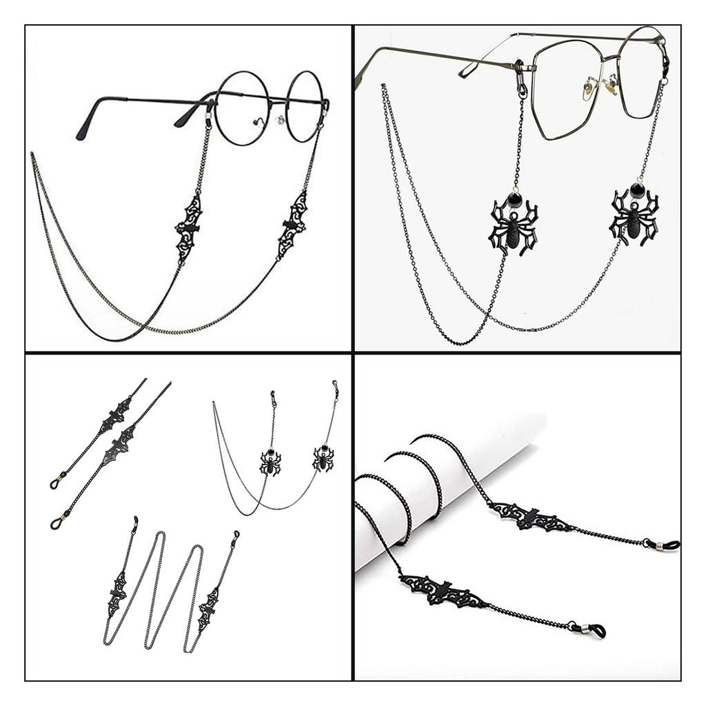 Gothic Glasses Cord For Women Halloween Glasses Chain Eyeglasses Cord Strap Eyeglass Chain Holder Eyeglasses Cord Holder