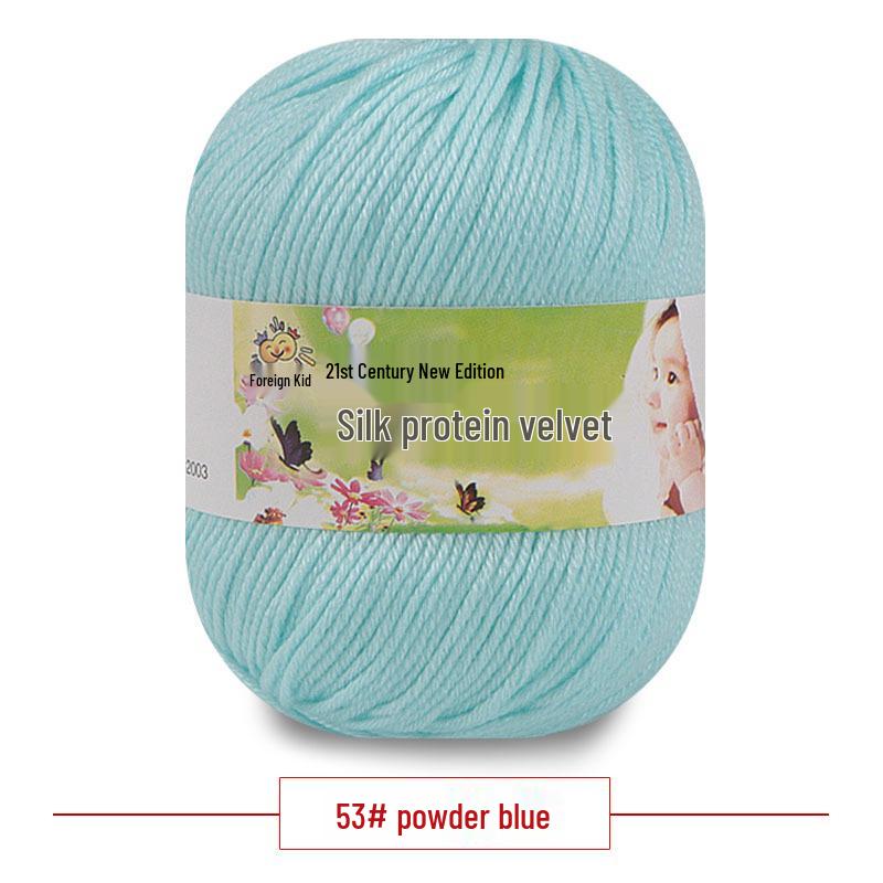 Silk Protein Baby Milk Cotton Yarn for Infant Sweaters, Hats, Shoes, Doll Crochet, and DIY Knitting Projects